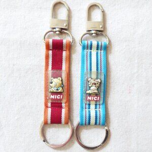 NICI Key Fobs, Bear and Tiger, Set of Two